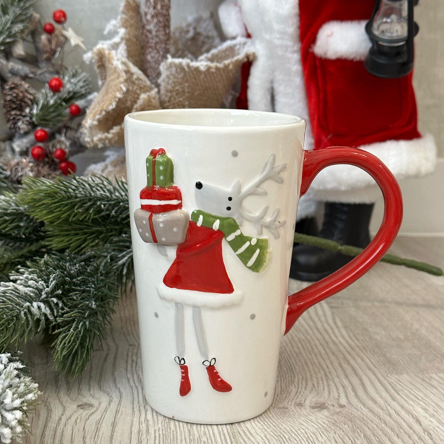Conjunto de Porcelana Natalino com 5 Peças