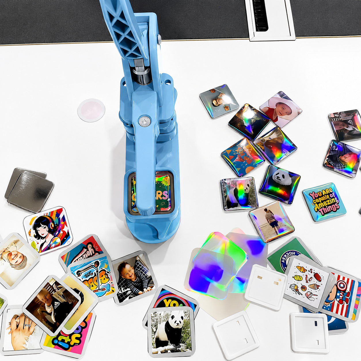 Máquina Para Fazer Ímãs Com Fotos e Botões
